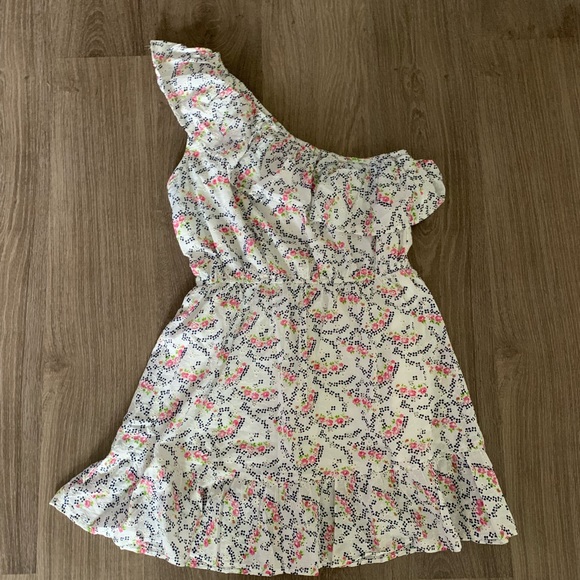 PRIMARK eyelet ruffled one shoulder floral dress - Picture 1 of 5